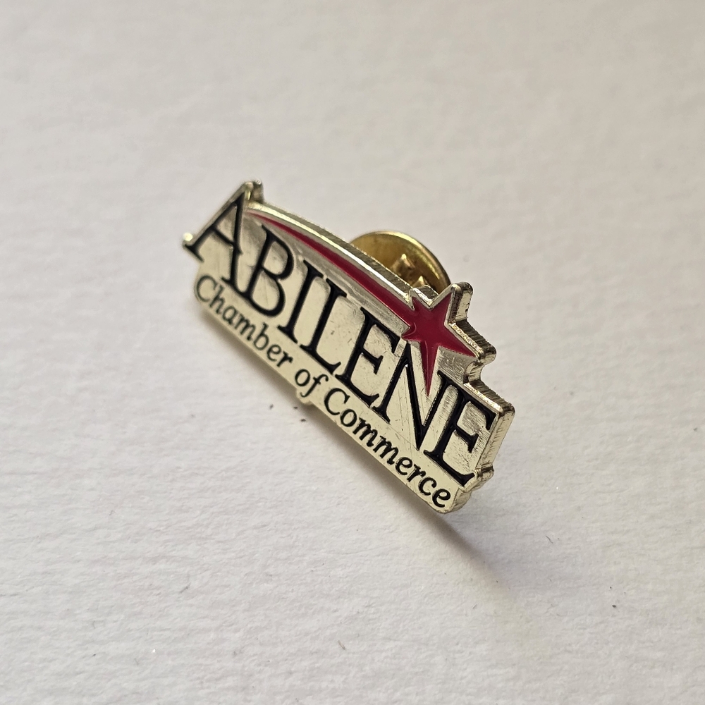 Gold and Red Abilene Chamber of Commerce Pin